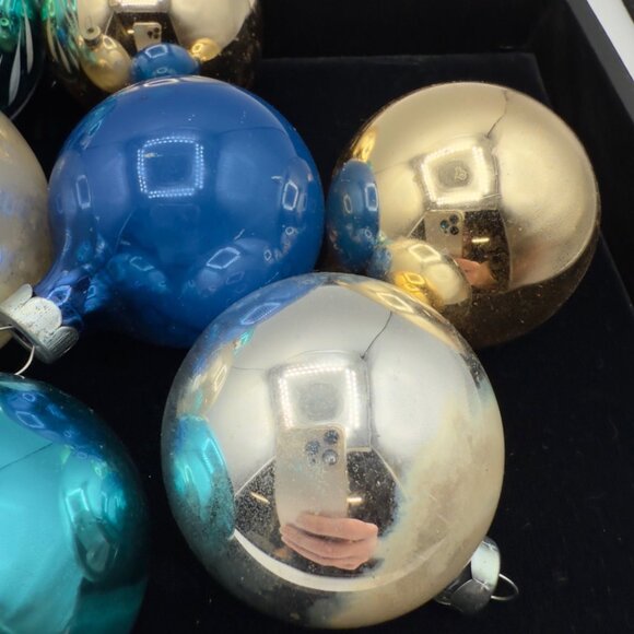 Vintage Mercury Glass Christmas Ornaments Rauch Made in USA - Picture 12 of 15